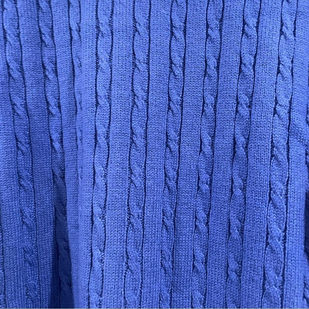Talbots Super-Soft Cable Knit Sweater – Royal Blue Plus Size 2X Petite NWT, Cozy - Picture 6 of 15